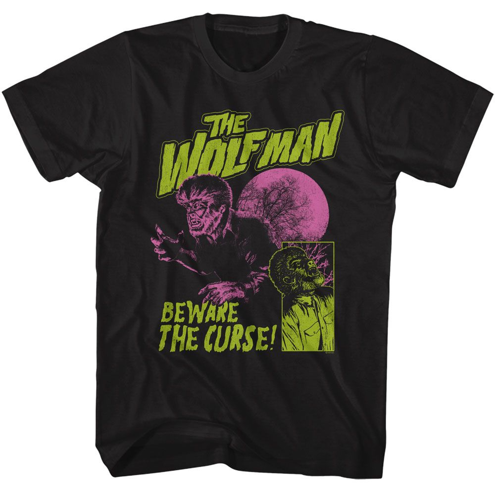 Universal Monsters Beware The Curse Black Adult T-Shirt 2Xl
