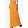 thumbnail image 3 of Jupe Longue Maxi Décontractée en Jersey Drapé pour Femmes Taille Pliable, 3 of 7