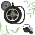 thumbnail image 4 of Large 66 OZ Hobnail Cast Iron Teapot Enameled Interior and Stainless Steel Infuser, 4 of 6