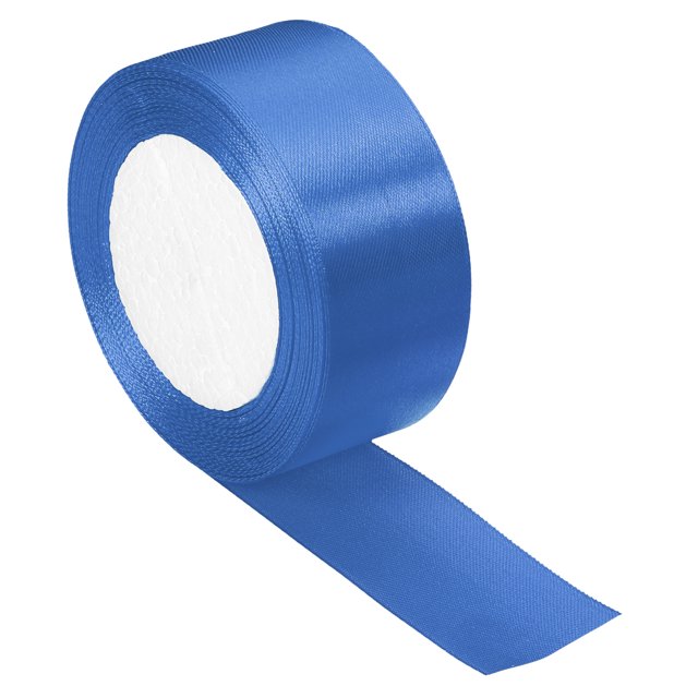 Unique Bargains 1.5 Inch Wide 24 Yards Satin Ribbon, Double Face Solid Crafts Roll for Party Home DIY Wrapping Decoration, Light Blue