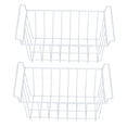 thumbnail image 1 of Freezer Basket, 2 Pack Stackable Household Deep Freezer Organizer Bin With Handles Wire Storage Basket Farmhouse Metal Wire Basket For Kitchen, Pantry, Cabinet,, 1 of 8