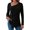 Black, variant on SNKSDGM Black Long Sleeve Shirt Women Cropped Long Sleeve Shirt Women Cropped Women's Loose Buttoned Asymmetrical Long Sleeve Irregular Hem Tunic Top S