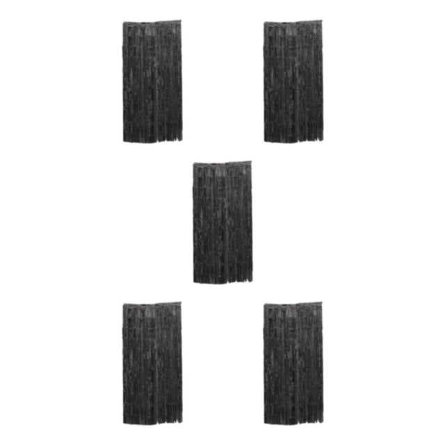 mmirethe Decorative Foil Curtain For Wide Application Wedding Decorations Odorless Black 5Set
