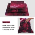 thumbnail image 4 of Unique Bargains Star Colored Sky Moon Night Duvet Cover Fuchsia Starry Pattern 4pcs, 4 of 9