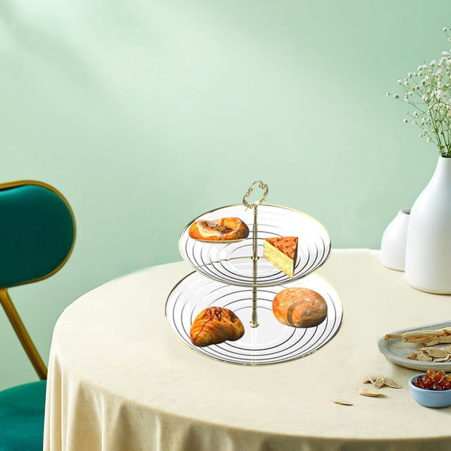GFHFHITJ Plasticmulti Tier Cake Stand Multi-layer Fruit Cake Candy Tray Foreground Placed Snacks Snacks Living Room Coffee Table Household