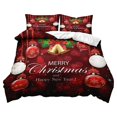 thumbnail image 2 of Outdoor Christmas Decorations Four-Piece Set Christmas Bedding Set Santa And Pattern Duvet Cover With Pillowcase Set Size Christmas Print Duvet Cover Set four pieces beddings, 2 of 9