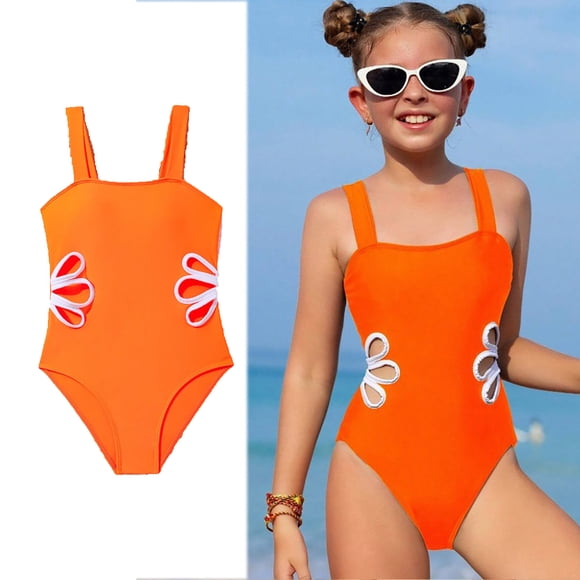 Kids Swimming Suits for Girls One-Piece Swimsuit, Girl's Swimsuit Girls Size 7-8 Years Bathing Suit