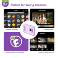 thumbnail image 4 of myFirst Camera 50 - Kids Digital Camera with AI Editor 20MP Photos 1080P Video, Front & Selfie Lens, Portable Travel Camera (Blue), 4 of 5