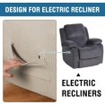 thumbnail image 4 of Super Stretch Recliner Couch Covers Chair Cover Form Fitted Non Slip Reclining Slipcovers for Standard Large Recliner, Soft Thick, 4 of 7