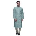 thumbnail image 1 of Atasi Kurta Décontracté Imprimé à Col Chinois avec Churidar Kurta Chemise pour Homme, 1 of 1