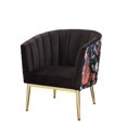 thumbnail image 1 of Acme Furniture Colla Accent Chair, Black Velvet & Gold, 1 of 2