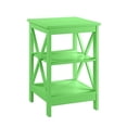 thumbnail image 2 of Convenience Concepts Oxford Table d'Appoint avec Étagères, Fini Bois Vert Lime, 2 of 5