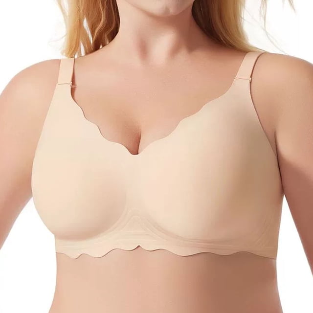 Lixiuxyad Soutiens-gorge Grande Taille pour Femmes, Soutien-Gorge Mode Régulier à Armatures Ondulées