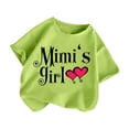 thumbnail image 3 of PMVFHDE Hauts Décontractés pour Fille Robe T-Shirt pour Filles T-Shirts Chemises pour Fille Grande Taille T-Shirts Mignons pour Fille T-Shirt Graphique Mignon pour Fille Col Rond Manches Courtes T-Shirt d'Été Décontracté Vert Clair, 5-6 Ans, 3 of 5