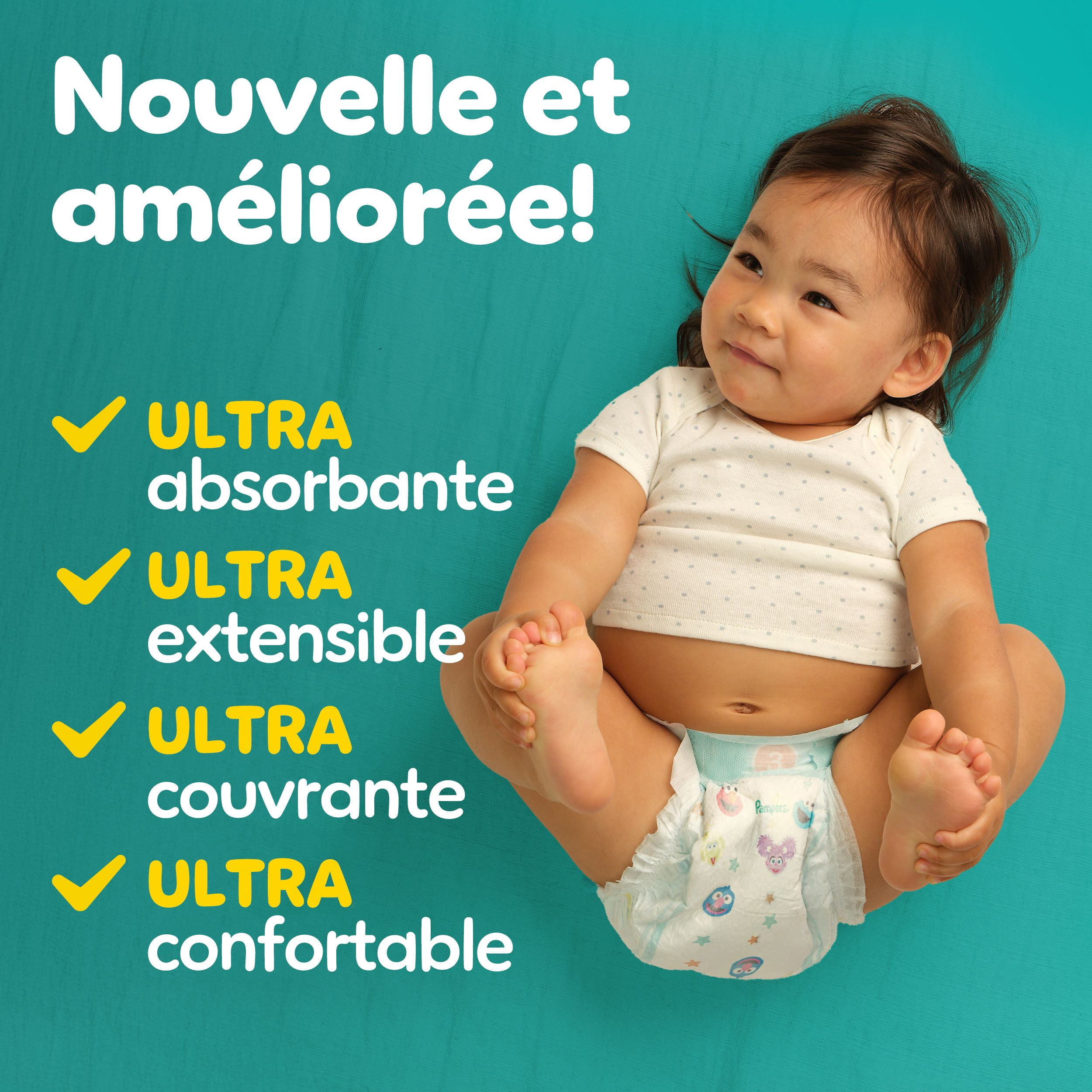 Pampers Baby Dry Ultra Couches, Taille (- lbs