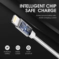 thumbnail image 3 of Câble de Chargeur USB 6 Pi, [Lot de 2] Cordon de Recharge Rapide USB ROFAY Compatible avec iPhone 14 Pro Max 13 Plus 12 11 Pro Max TP 8 7 et Plus, Rouge, 3 of 6