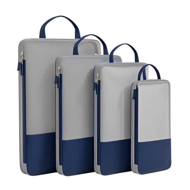 Yhmxh 4 Piece Travel Compression Packing Cubes Set Space Saving Organizers For Luggage Mesh Bags For Effortless Trip Packing Shoe Storage Storage Bins Closet Organizers and Storage Storage Containers