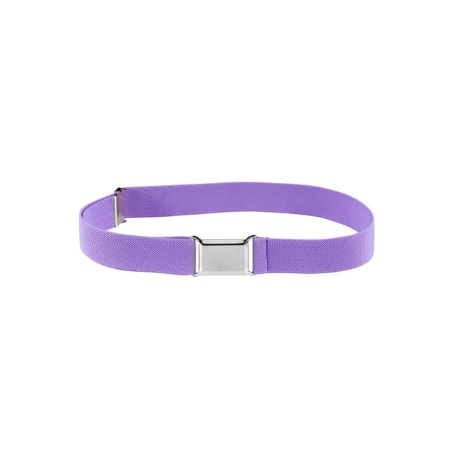 1 Ensemble Ceinture Élastique Simple pour Enfants Garçons Boucle Ajustable Taille Extensible Réutilisable Lavable Jeans Accessoires de Vêtements Violet Pâle