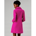 thumbnail image 4 of INSPIRE CHIC Manteau Trench Long pour Femme, Mignon, à Col Rabattu, à Simple Boutonnage, avec Ceinture, 4 of 4