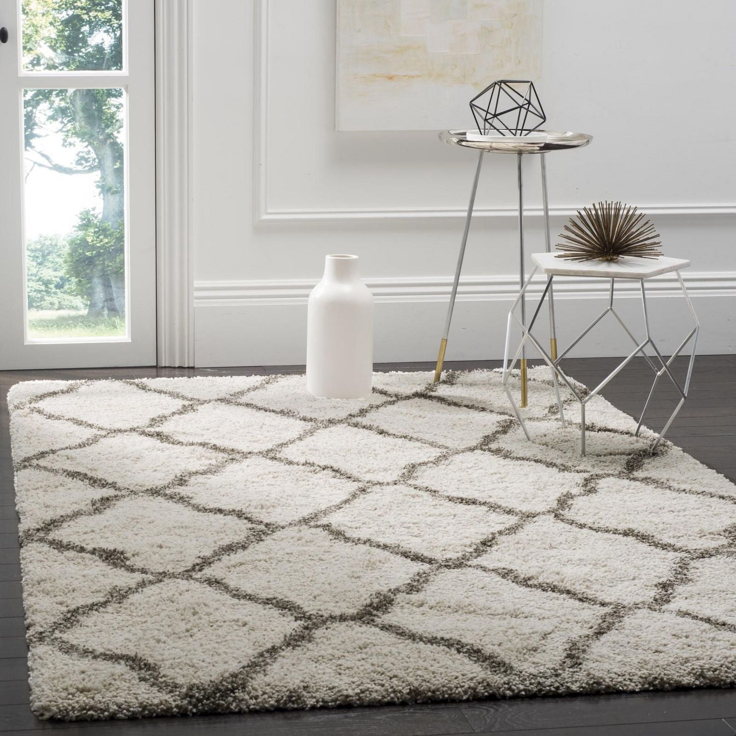 Safavieh Hudson Aline Tapis Géométrique Shag