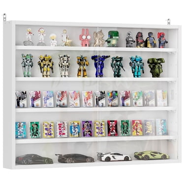 HOMCOM 5-Storey Wall Shelf Display Cabinet, Shot Glass Display Case