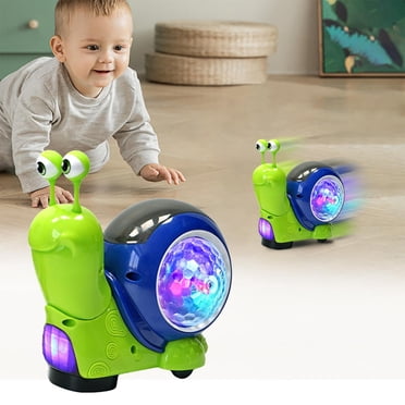 Birdeem Toys for Toddlers, Gifts for Toddlers, Toddler Snail Toy Cute Electronic Crawling Play Music Color Lights Children Birthday Gift, Toddler Music Toys, Kids Birthday Gift, Toys for Toddler