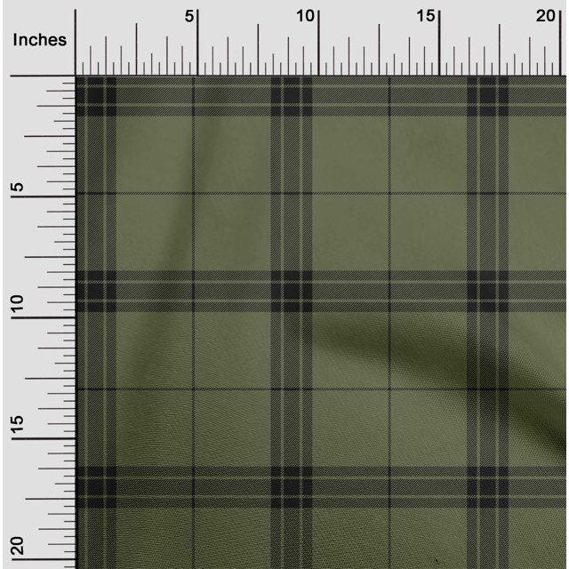 oneOone Georgette Viscose Fabric Tartan Check Print Fabric By The Yard 42 Inch Wide