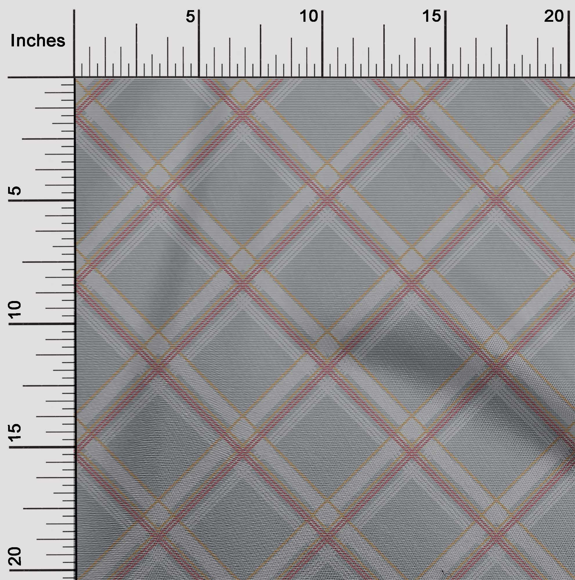 oneOone Cotton Poplin Fabric Tartan Check Print Fabric By Yard 56 Inch Wide