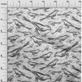 thumbnail image 3 of oneOone Cotton Poplin Gray Fabric Bird Craft Projects Decor Fabric Printed By The Yard 56 Inch Wide, 3 of 4