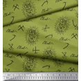thumbnail image 2 of Soimoi Green Cotton Poplin Fabric Hardware Tools & Text Decor Fabric Printed Yard 42 Inch Wide, 2 of 5
