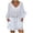 White, variant on Black of Friday Women's Plus Size Babydoll Oversize Long Bouse Mini Dress Solid Color Eyelet Tees Summer Tops Woman Dressy Vintage Button Down V Neck T Shirt 3/4 Sleeve Western Shirts Tunic Yellow XL