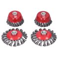 thumbnail image 1 of Drill Wire Brush, 4Pcs Wire Wheel Drill Bit Angle Grinder Accessories With M14 Thread Wire Polishing Brush  For Home For Professional For Outdoor, 1 of 8