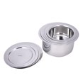 thumbnail image 4 of Silver Stainless Steel 5 Pcs Patila Set, Tope, Cookware Set With Lids - 1 Ltr To 3 Ltr, 22 Guage Induction & Gas Stove Friendly 10 Pcs Set, 4 of 4