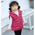 thumbnail image 5 of MIASHUI Manteaux d'Hiver pour Enfants, Tout-Petits, Bébés Garçons Filles, Chaud, Sans Manches, Gilet à Capuche, Vêtement d'Extérieur, Rose Vif, 3-4 Ans, 5 of 5