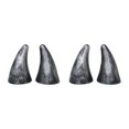 thumbnail image 2 of Baohd 2pieces Sticker Stand Out Crowd With Stylish Devil Horn Car Roof Decoration silver 2Set, 2 of 6