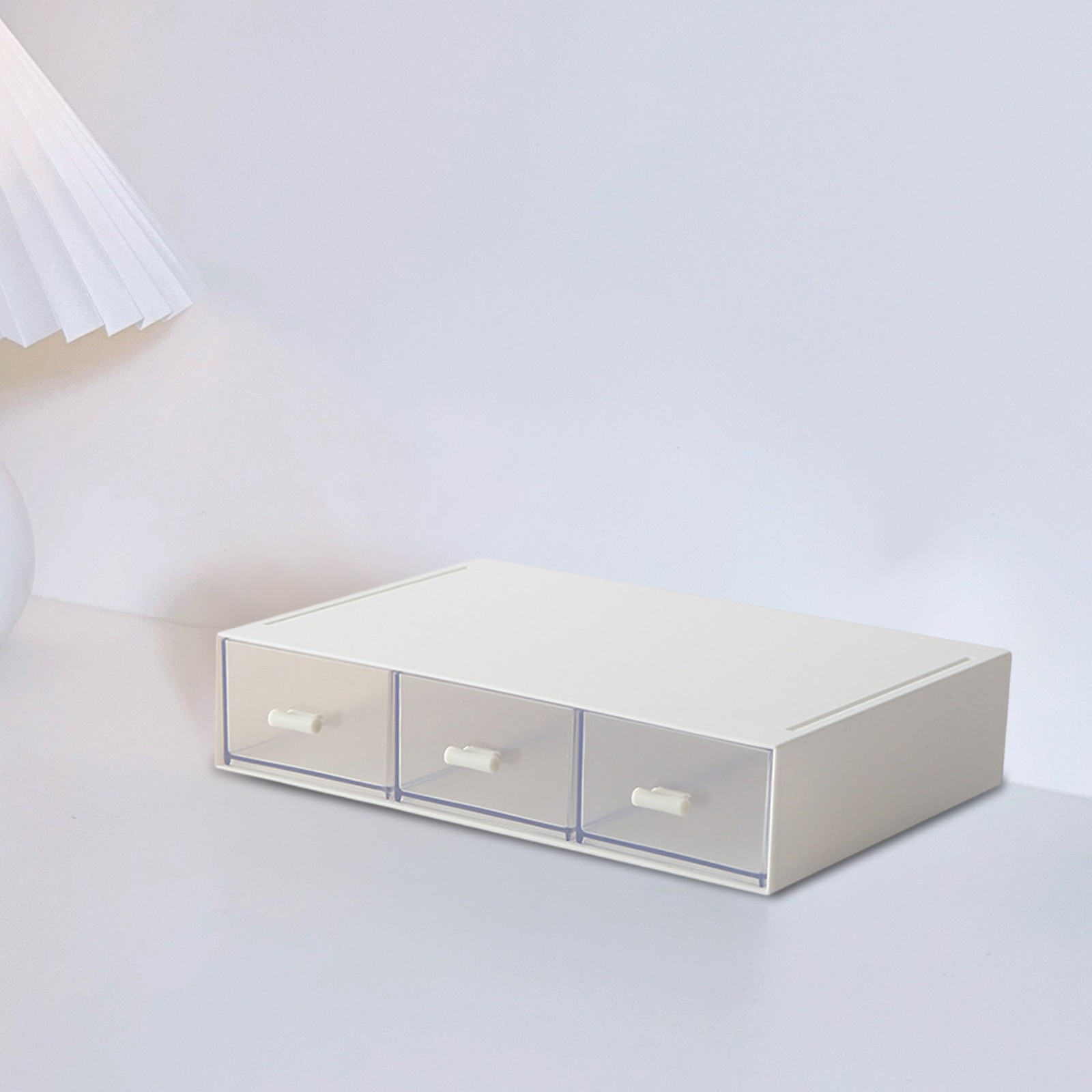 Boovnll Desk Organizer with Drawers, Stackable Plastic Desktop Organization Makeup Organizer Desk Storage Box for Make Up, Jewelry, Office Supplies, Desk Organizer