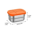 thumbnail image 5 of Boovnll Food Storage Containers with Lids, 304 Stainless Steel Crispers Bento for Dipping Dishs 230Ml, Kitchen Storage, Food Storage Containers, Food Containers with Lids, 5 of 5