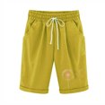thumbnail image 1 of Plebaso Womens Casual Shorts Knee Length Rull up Printed Shorts Straight Summer Short Pants with Pockets, 1 of 3