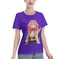 thumbnail image 2 of T-Shirt Basique à Manches Courtes pour Femmes Demon Slayer Blade Temple Ganlu Mili, 2 of 6