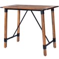 thumbnail image 1 of Beaumont Lane Rustic Lodge Industrial Wood and Metal Pub Table in Beige, 1 of 8