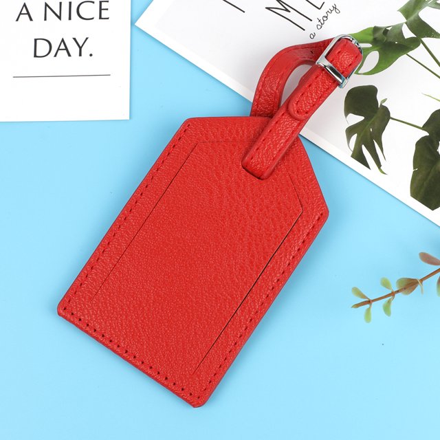 Luggage Tag Personalized Travel Suitcase Name Address ID Baggage Label Address Holder Portable Boarding Tags Travel Accessories Red