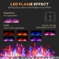 thumbnail image 4 of HOMCOM Wall Mounted Fireplace with LED Flame, Electric Fireplace, Black, 4 of 10