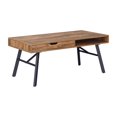 thumbnail image 4 of Table basse d'intérieur CorLiving Auston en bois d'ingénierie et acier avec 1 tiroir et compartiment, marron, 4 of 9
