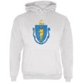 thumbnail image 1 of Born and Raised Massachusetts State Flag Mens Hoodie, 1 of 1