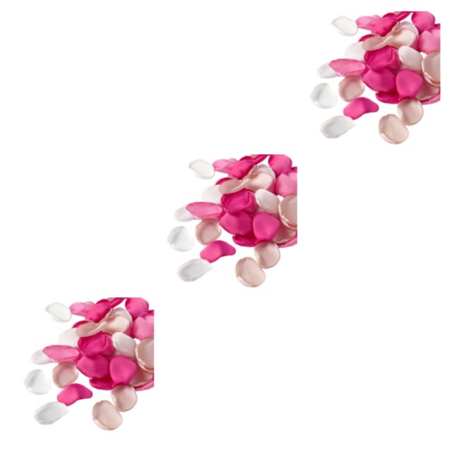 mmirethe 400pcs Polyester Silk Rose Petals Add Beauty To DIY Environmentally Friendly rose red assortedcolor 3Set
