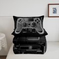 thumbnail image 4 of Grey Gaming Kids Queen Comforter Set - Gamer Comforter Boys Queen Size Bedding Set, Neon Lights Abstract Geometry Design Gamer Room Decor, 4 of 5