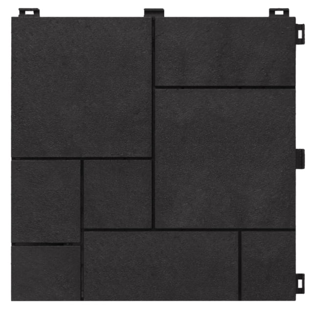 Tierra Verde 12x12 Classic 1/2" Mosaic Deck Tiles Slate, 24-pack