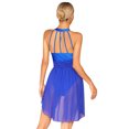 thumbnail image 3 of Aislor Robe de Danse Lyrique Sans Manches à Blocs de Couleur Jupe en Chiffon Justaucorps Robe de Danse Contemporaine Bleu Royal S, 3 of 7