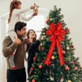 thumbnail image 1 of Riforla Christmas Bow Berry Snowflake Printed Ribbon Christmas Tree Decoration Handmade Like Bow Hangs F 32x27 cm, 1 of 8