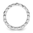thumbnail image 2 of Bague en Argent Sterling Stackable Expressions Noir & Blanc Diamant Taille 8, 2 of 3